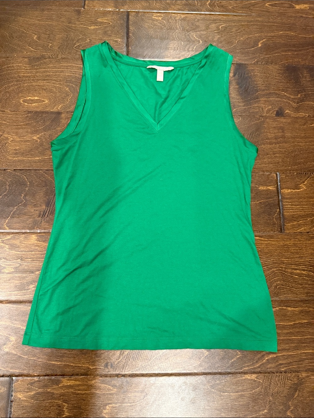 Banana Republic Emerald Green V-Neck Sleeveless Tank